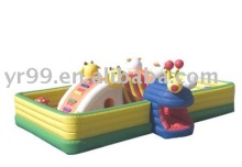 The funny inflatable animal castle