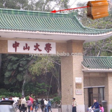 Traditional Walled Chinese Garden glazed roof tiles decoration