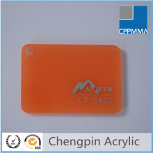 decorative orange color plastic acrylic sheet