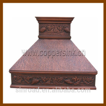 hammered copper kitchen island range hood