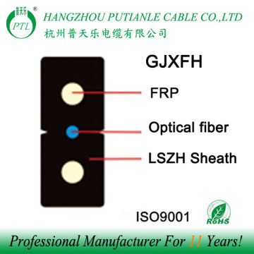 Indoor FRP strength member GJXFH bow-type fiber optic cable
