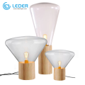 Lampe de table contemporaine blanche LEDER