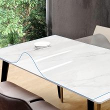 Clear Table Cover Protector - Plastic and Vinyl Desk Mats