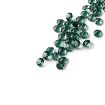 Green Round Glass Diamond Cutting Craft glass gems