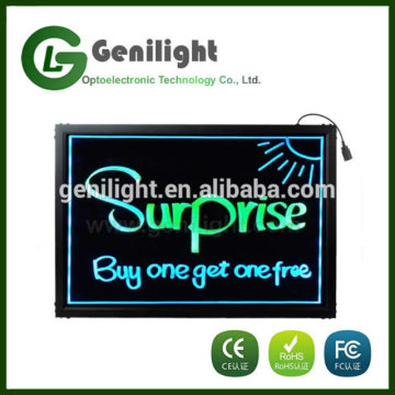 2016 40*60 cm Acrylic Led Writing Board with Aluminum Frame