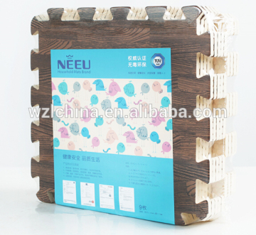 Customized logo printing high quality shockproof eva puzzle mat