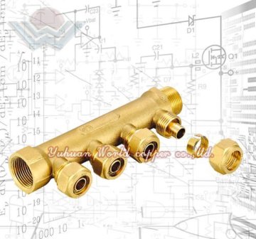 Brass 4-way manifold