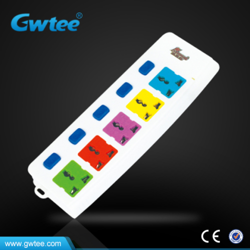 New design colored elastic cord multi switch socket