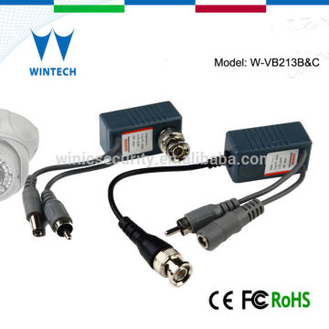 Power video audio video balun RJ45 converter