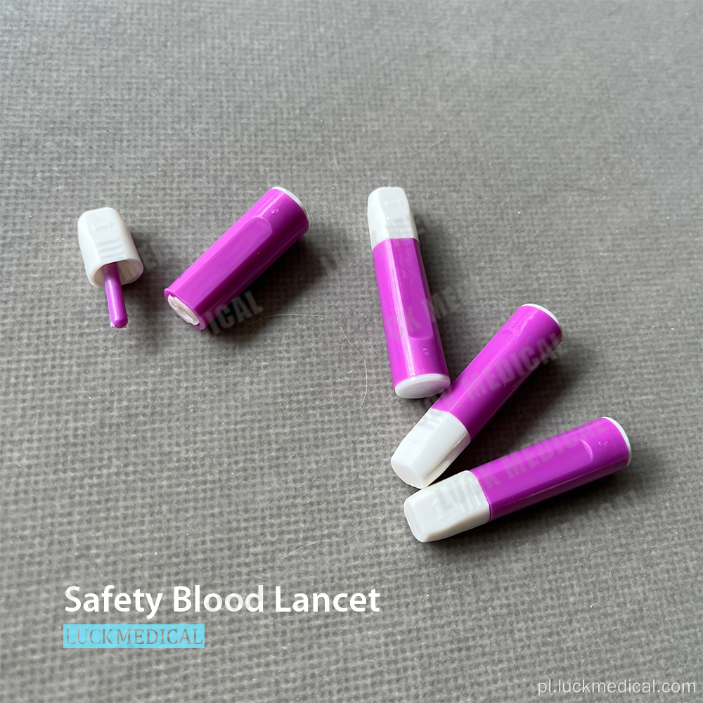 Sterylne bezpieczeństwo Blood Lancet Type Type Button