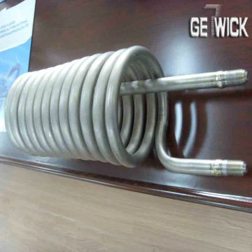 Titanium coil pipe for heater