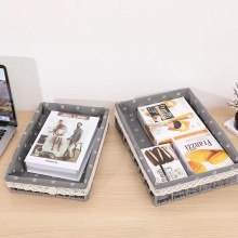 Desktop Paper Rope Woven Storage Box