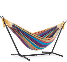 Brazilian style Rainbow Backyard camping hammock with stand