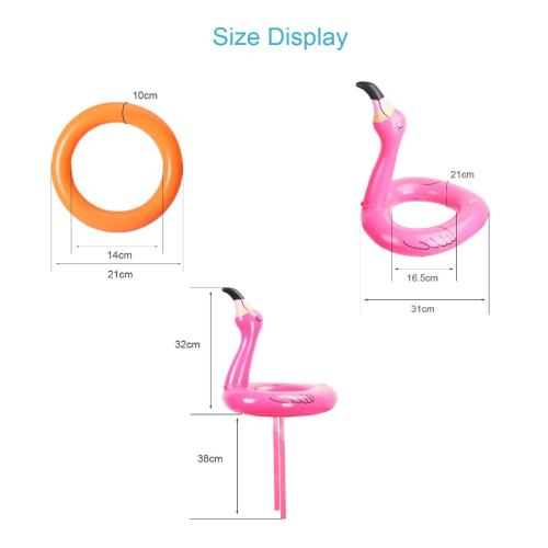 Eastommy  holiday Flamingo Inflatable Ring Toss Game