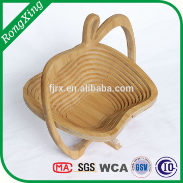 Bamboo fruit display basket