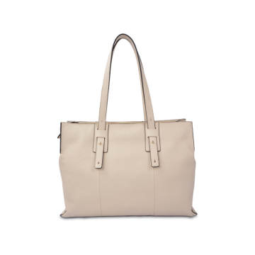 Structured Vegetable Tanned Leather Blush Everyday Tote