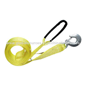 2-inch x 15,000lbs Tow Strap with Steel HooksNew