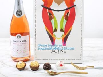 Paper Gift Bag For Cake,wedding paper bag door gift, paper gift bag with window frame, lovely shopping christmas paper gift bag