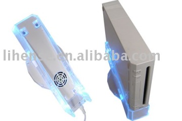 Blue Light Stand &amp; Cooling Fan for Wii