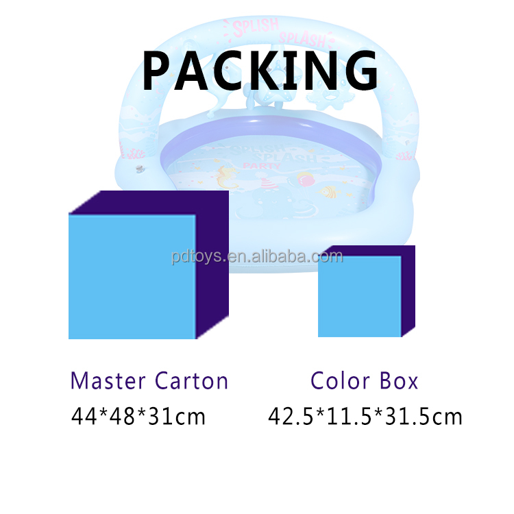 Wholesale PVC kids children's indoor play center pool splash pool for kids Water gun baby pool