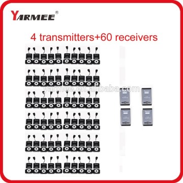 YARMEE one way talk system YT100 wireless audio tour guide systems with 99 channels