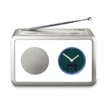 PLL Turning FM Wooden Clock Radio