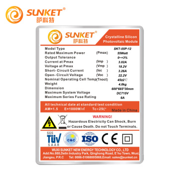 55w painel solar poli 55w célula solar