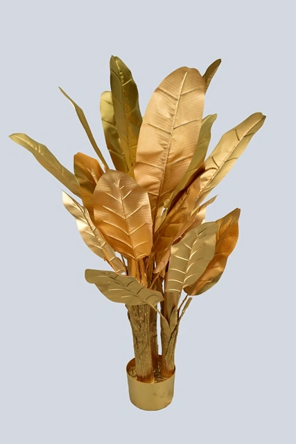 Gold Banana Tree Potted Artificial Plant for christmas Decoration (51106)