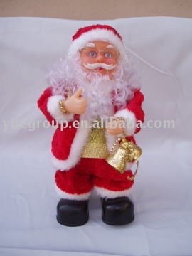 12" santa walking and swing body