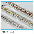 Eisen Kristall Trim Strass Kette Blatt