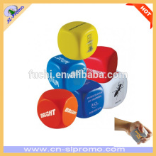 Dice shape stress reliever, Promotion PU Foam Anti PU Stress Dice Ball