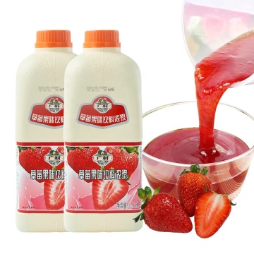 1.9L Guangcun Strawberry Juice Concentrate: Ideal for Healthy Fruity Drinks and Bubble Tea