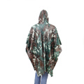 Poncho militaire de camouflage de pluie de PVC extérieur de ventes chaudes