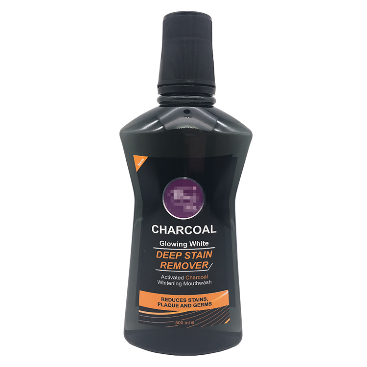 500ml Teeth whiten charcoal mouth wash liquid for sale