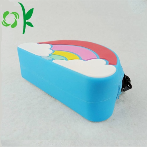 Rainbow Shape Silicone không thấm nước Zipper Coin Bag Purse