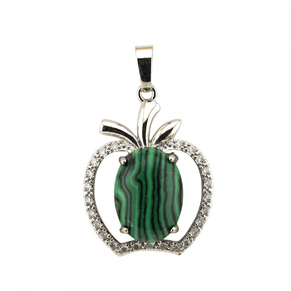 Gemstone Apple Charm Pendentif Righinestone Crystal Apple Shape Pendant pour les bijoux de bricolage Fabrication pour les cadeaux de la fête des mères d&#39;anniversaire