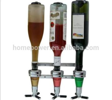 New!Wall Mounted Wine Bar Butler 3-Bottle Shot Alcohol Dispenser
