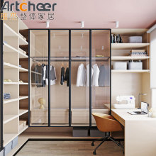 Bedroom Wardrobe: Large Closet Storage with Glass Doors