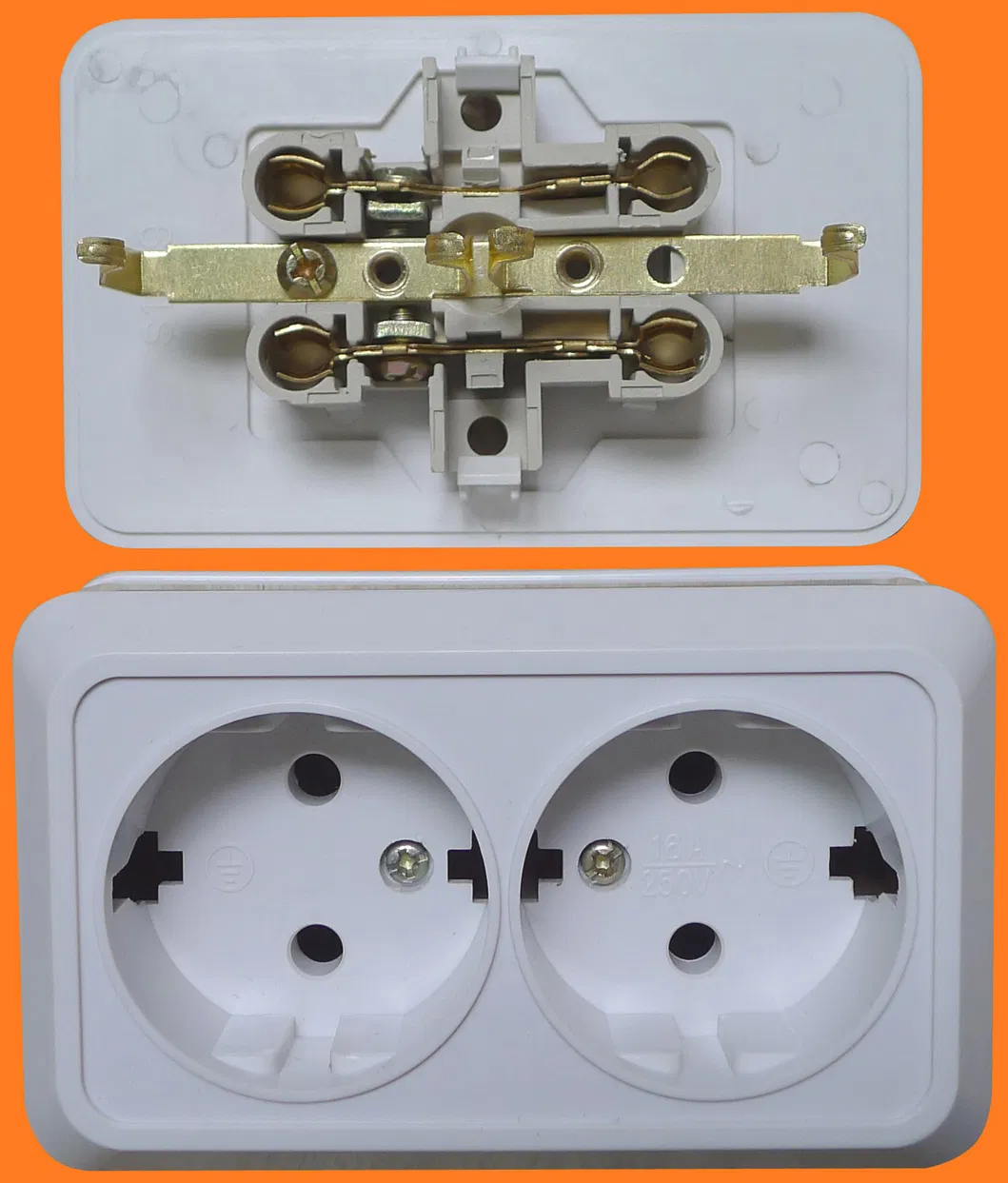 European Style Wall Socket Schuko Socket Outlet Double