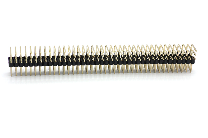 Three rows of pin connectors