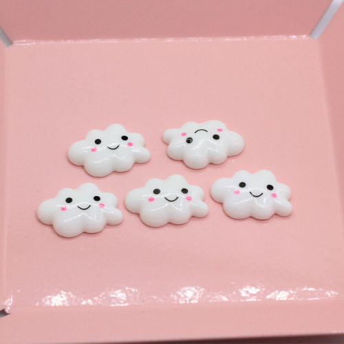 Harz Niedliche White Cloud Cabochons Flatback Smile Cloud White Cloud Cabochons