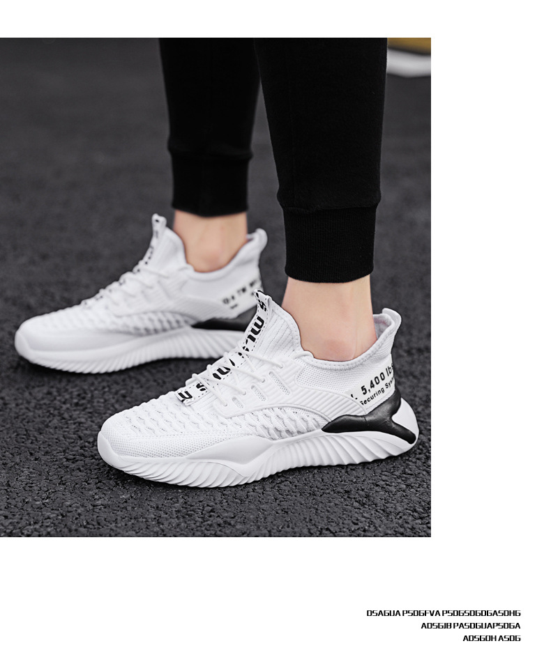 2021 Fashion New Designs Excellent European Style Fly Knitted Mesh Sports Shoes For Men