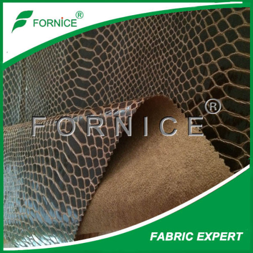 Embossed Python Skin synthetic microfibre Leather