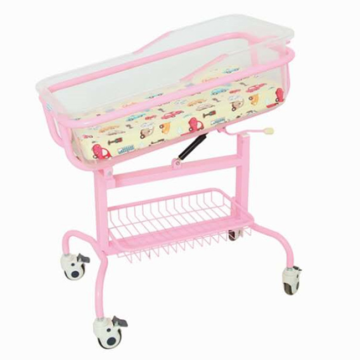 adjustable mobile baby cot for hospital with wheels