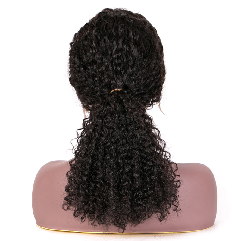 Factory Wholesale Price kinky curly human hair 360 lace wigs, pre plucked 360 lace frontal wig human hair