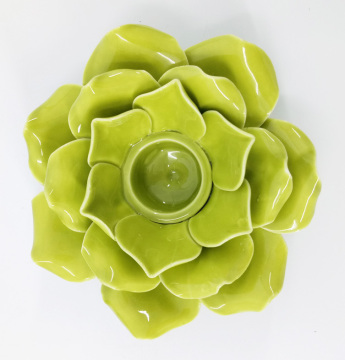 2024 Lotus Shaped Colored Handmade Ceramic Candlestick