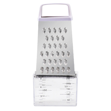 Small stainless steel grater with measuring container