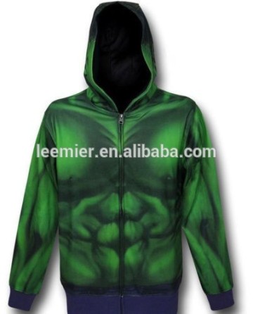 men patterns hooded zipper sweatshirt with hood