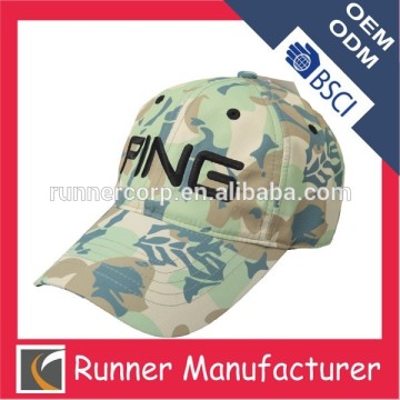 100% cotton famous camo golf hat