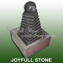 Stone Water Fountain with floating sphere